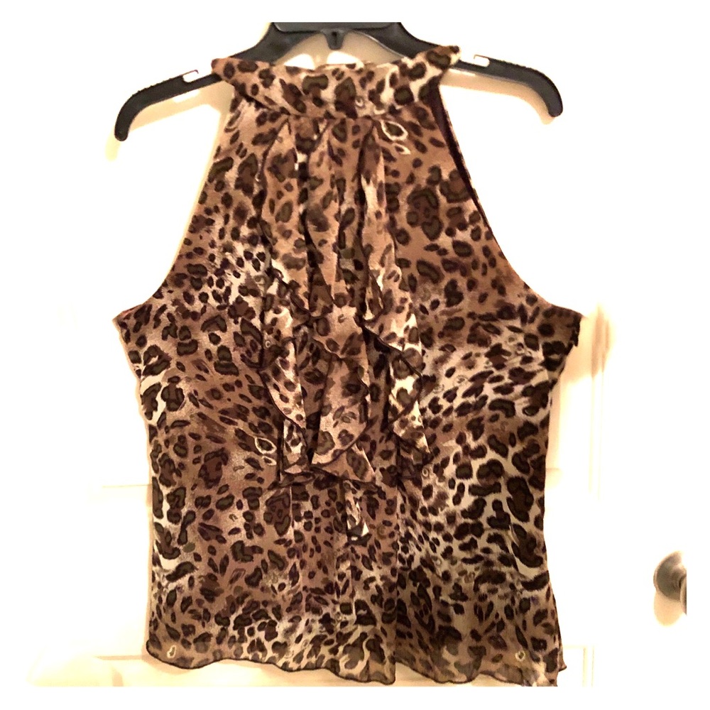 Leopard Sleeveless Blouse